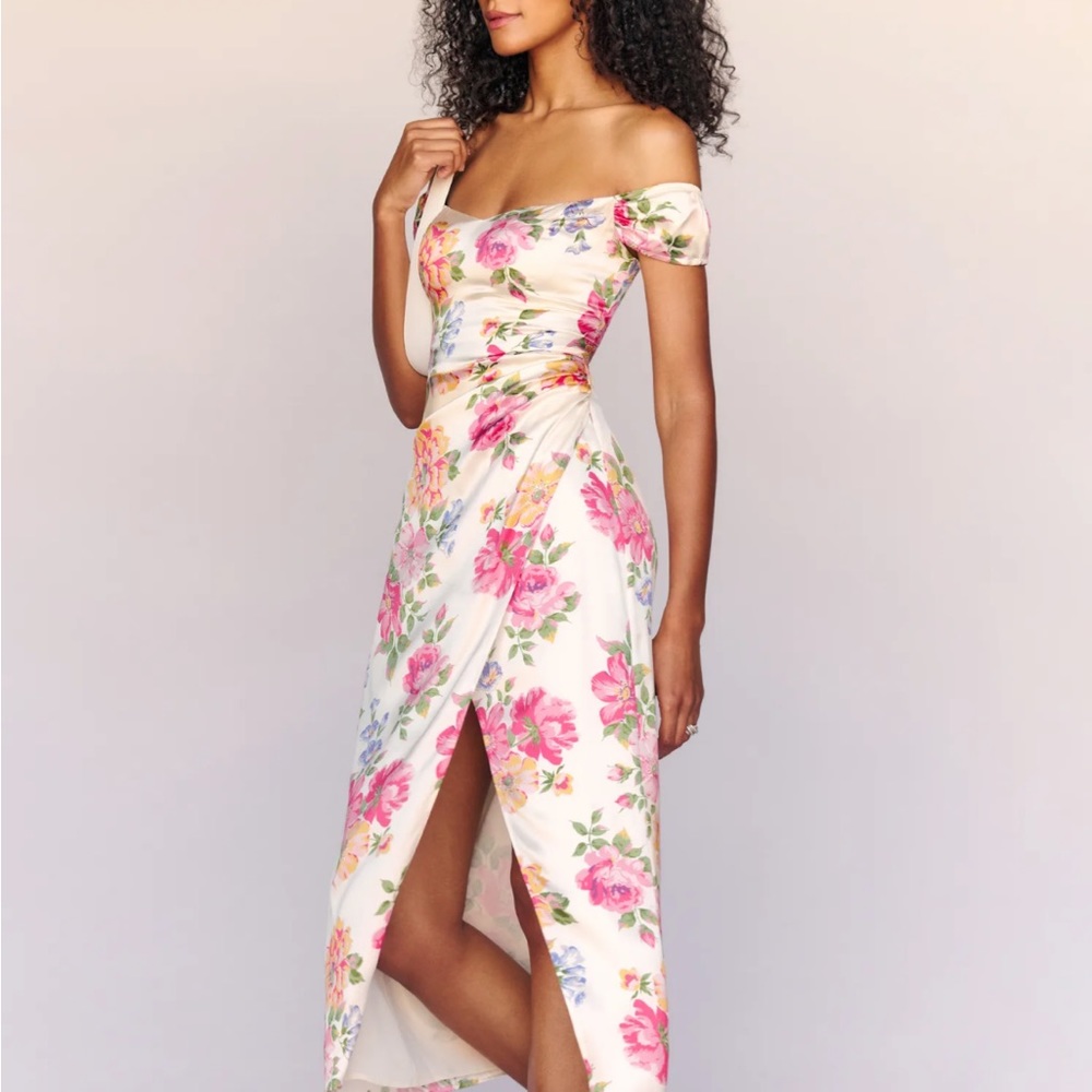 NWT Reformation Genesis Floral Silk Dress